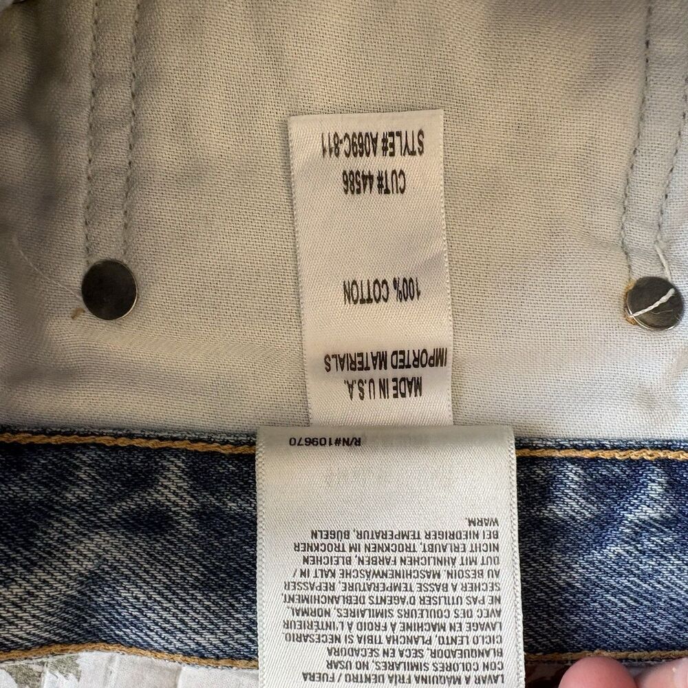 AGolde 90’s Mid Rise Loose Fit Jeans In Fall Out Sz 27 Button Fly - Picture 7 of 11